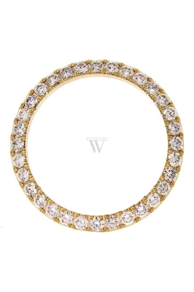 Custom Diamond Bezel Rolex Datejust Mens 36Mm 4Ct Solid 18K Yellow Gold / Si None Custom-Bezel