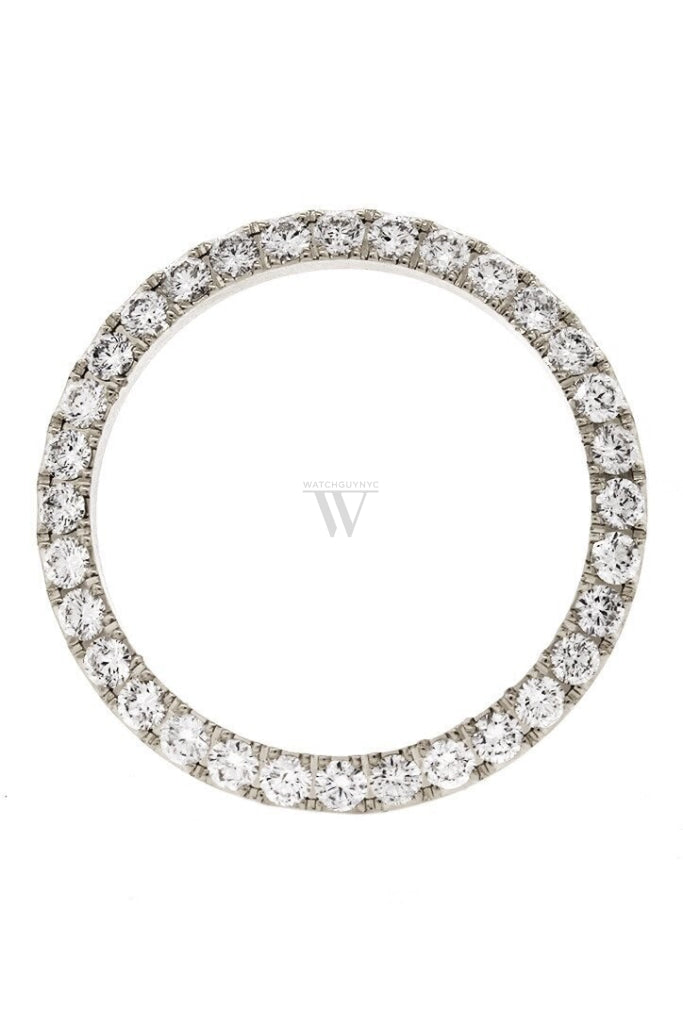 Custom Diamond Bezel Rolex Datejust Mens 36Mm 4Ct Solid 14K White Gold / Si None Custom-Bezel