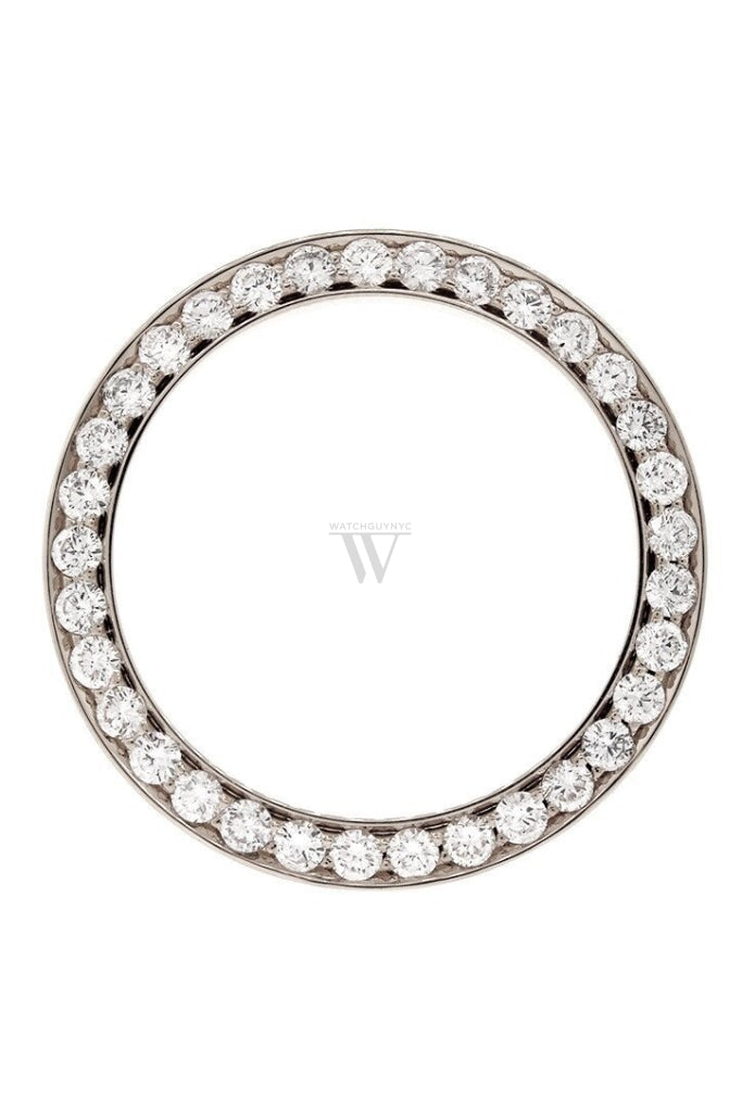 Custom Diamond Bezel Rolex Datejust Mens 36Mm 3.75Ct Solid 18K White Gold / Si None Custom-Bezel