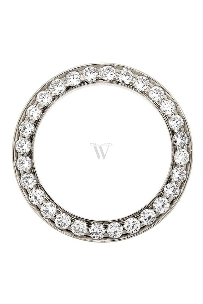 Custom Diamond Bezel Rolex Datejust Mens 36Mm 5.90Ct Solid 14K White Gold / Si None Custom-Bezel