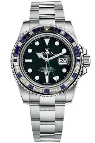 Custom Diamond Bezel Rolex Gmt-Master Ii Mens 40Mm Ct Solid 14K White Gold Custom-Bezel