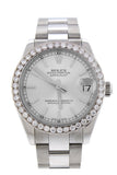 Rolex Custom Diamond Bezel Datejust 31 Silver Dial Ladies Watch 178274