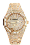 Audemars Piguet Royal Oak 41 with Custom Diamonds Pink Gold Men's Watch 15400OR.OO.1220OR.02