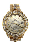 Rolex Custom Diamonds Sky Dweller 42  Silver Dial Gold Mens Watch 326938