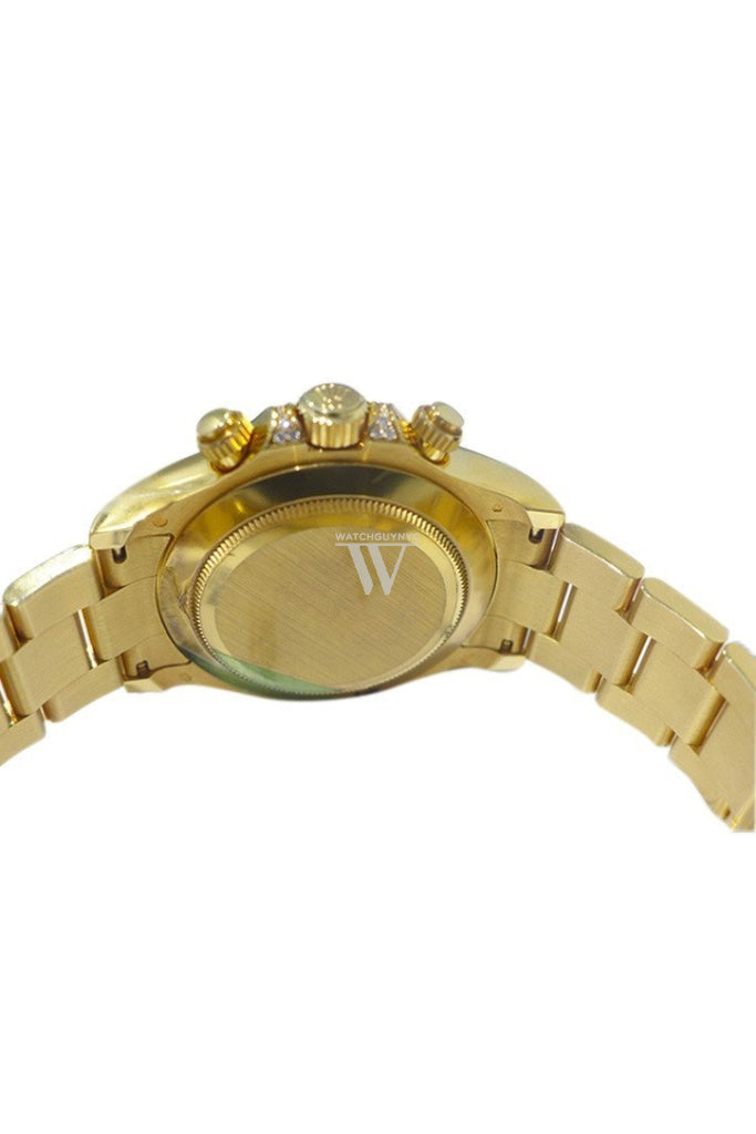 Rolex Custom Diamonds Cosmograph Daytona Black Diamond Dial Bezel Lugs Bracelet Mens Watch 116528