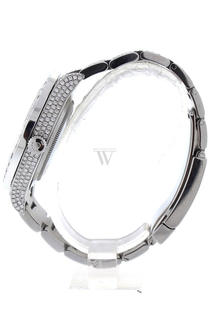 Rolex Custom Datejust Ii 41 Diamond Dial Bezel Mens Watch Custom Watches