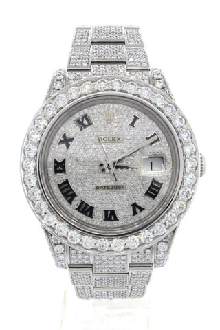 Rolex Custom Datejust Ii 41 Diamond Dial Bezel Mens Watch Custom Watches