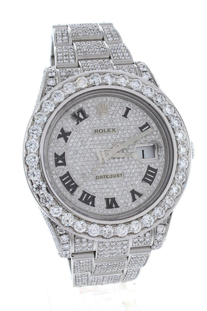 Rolex Custom Datejust Ii 41 Diamond Dial Bezel Mens Watch Custom Watches