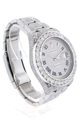 Rolex Custom Datejust Ii 41 Diamond Dial Bezel Mens Watch Custom Watches