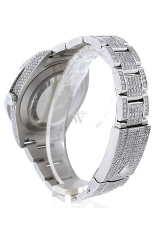 Rolex Custom Datejust Ii 41 Diamond Dial Bezel Mens Watch Custom Watches
