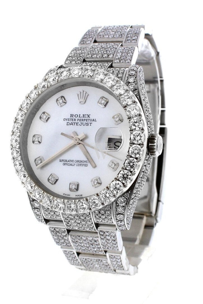 Rolex Datejust 36Mm Custom Diamonds Mens Watch 116200 Watches