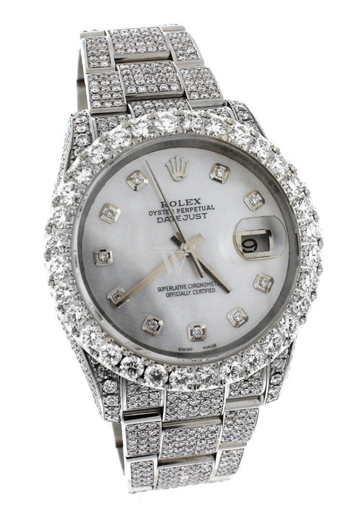 Rolex Datejust 36Mm Custom Diamonds Mens Watch 116200 Watches