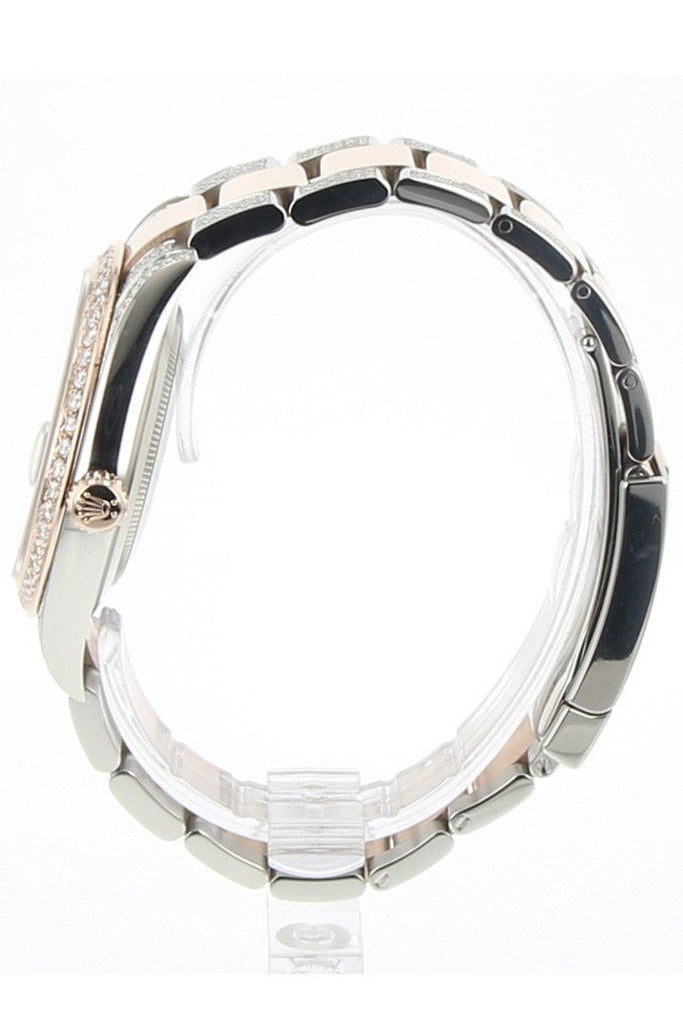 Custom Diamond Rolex Datejust 41 Chocolate Roman Dial Mens Watch 126331 Watches