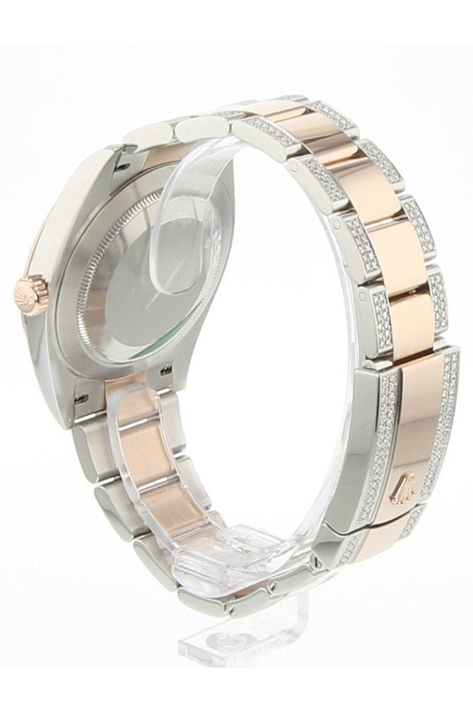 Custom Diamond Rolex Datejust 41 Chocolate Roman Dial Mens Watch 126331 Watches
