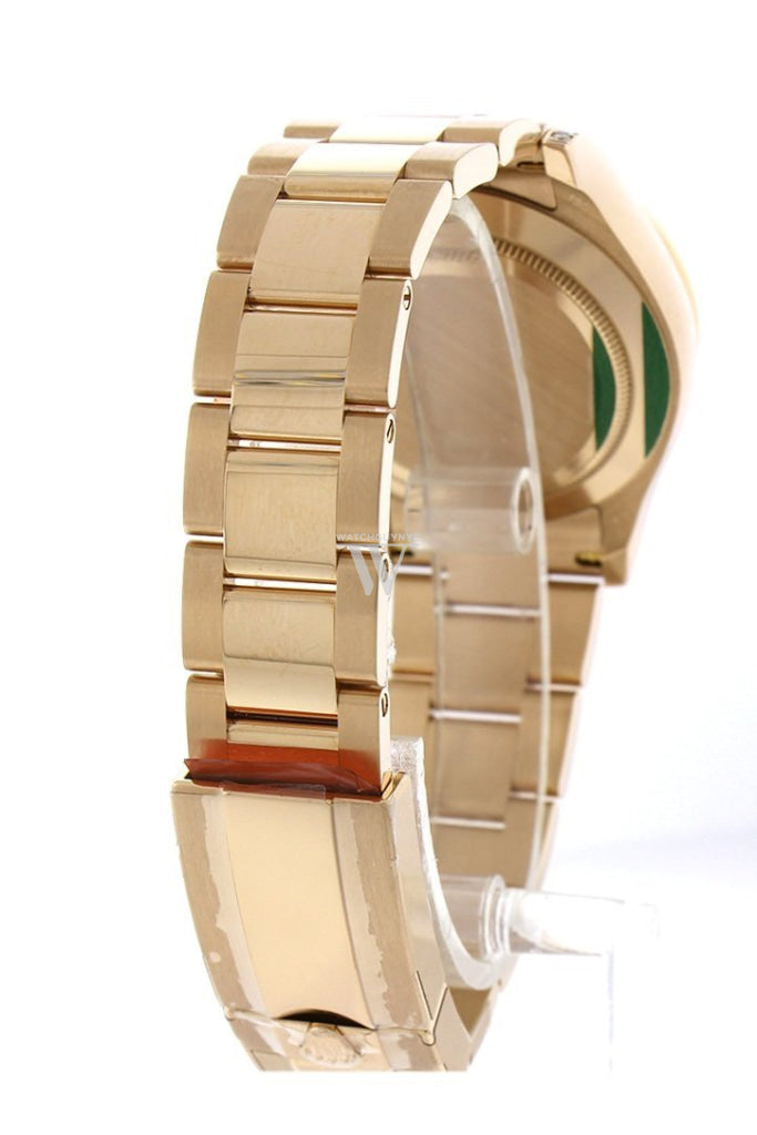 Custom Diamond Rolex Cosmograph Daytona Rainbow Colored Baguette Bezel Yellow Gold Oyster Mens Watch