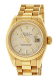 Rolex Lady-Datejust 26 Champagne Dial 18K Yellow Gold President Automatic Ladies Watch 179178