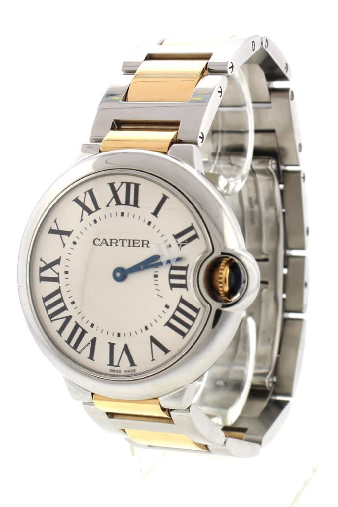 Cartier Ballon Bleu 36Mm Steel Yellow Gold Ladies Watch W69008Z3 Pre-Owned-Watches