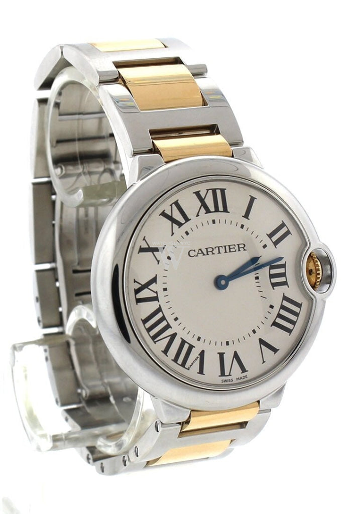Cartier Ballon Bleu 36Mm Steel Yellow Gold Ladies Watch W69008Z3 Pre-Owned-Watches