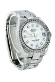Rolex Custom Datejust 31 Mother Of Pearl Diamond Dial Bezel Mens Watch 178240 Watches