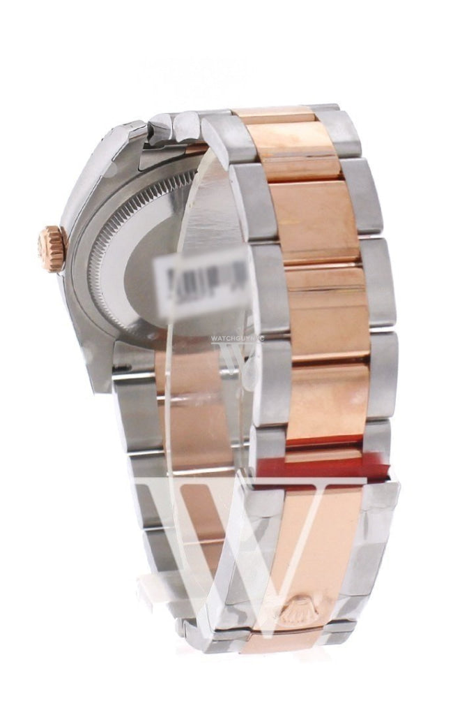 Custom Diamond Bezel Rolex Datejust 36 Pink Dial Oyster Rose Gold Two Tone Watch 116201 116231