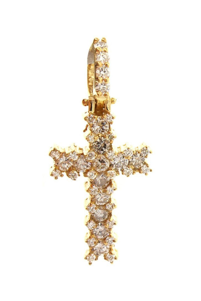 Diamond Cross Pendent 1.90Ct 14K Gold Yellow / None