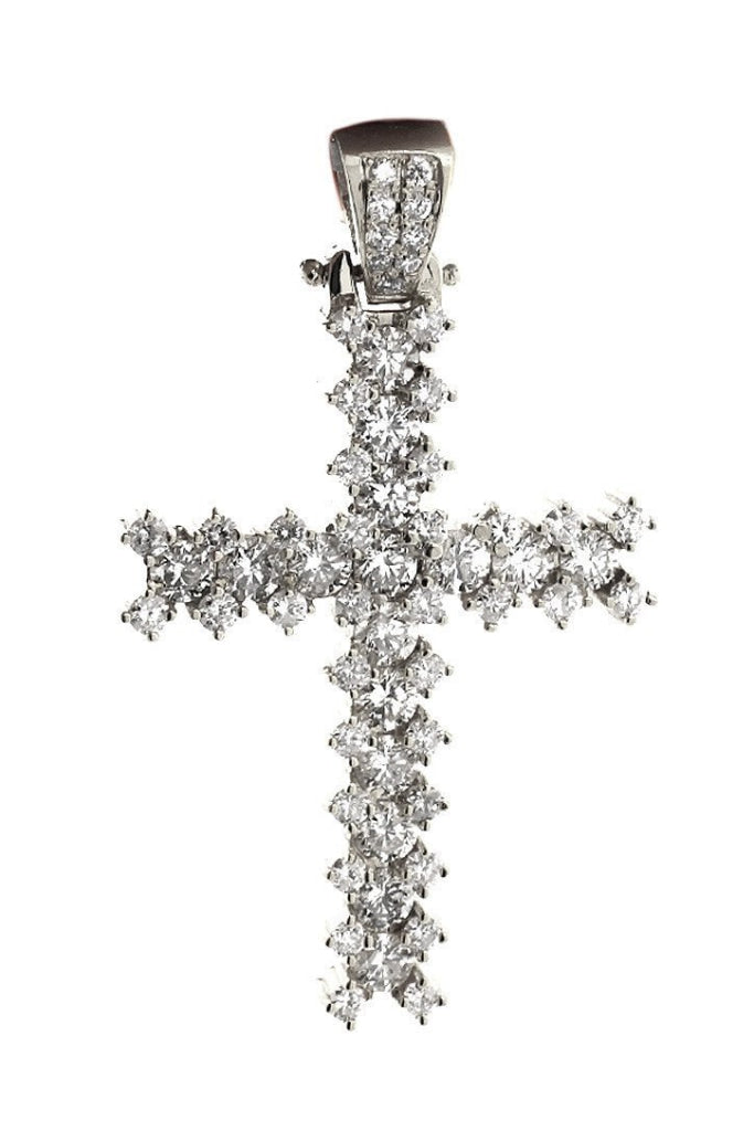 Diamond Cross Pendent 5.50Ct 14K Gold White / None