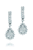 18K White Gold Vs Pave Diamond 3.70Ct Earrings Fine Jewelry