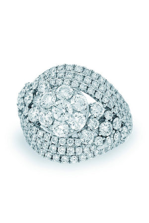 18K White Gold Vs Diamond 3.10 Ct Ring Fine Jewelry
