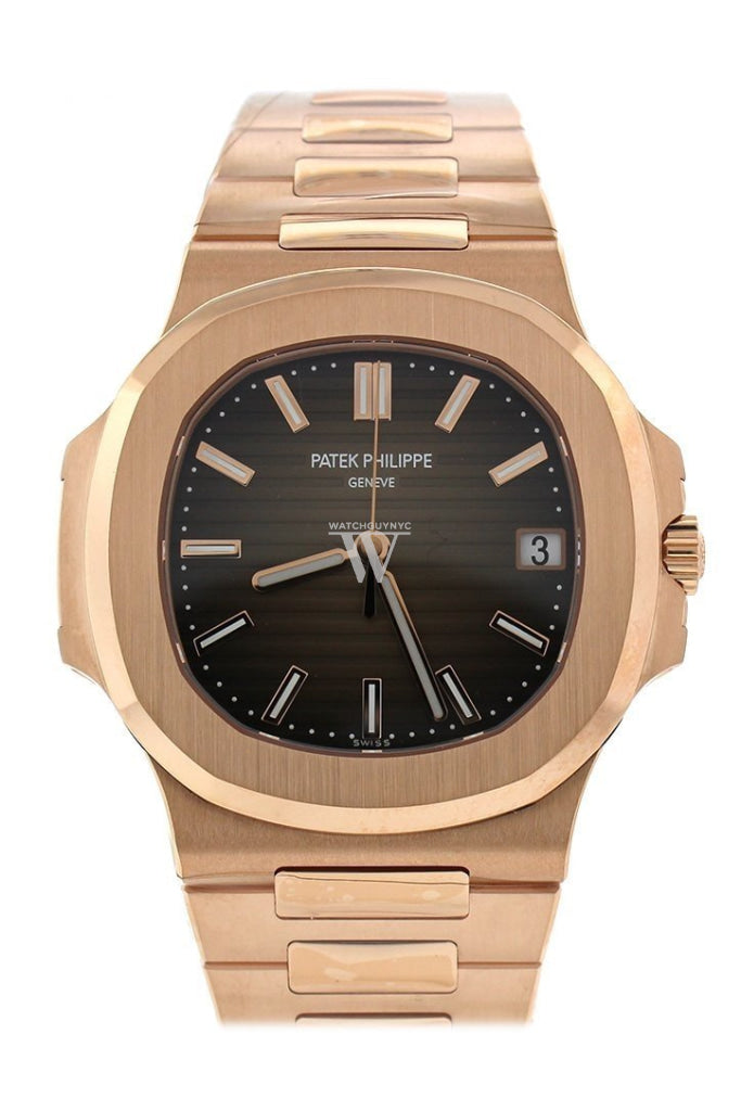 Patek Philippe Nautilus Brown Dial 18K Rose Gold Automatic Mens Watch 5711/1R-001