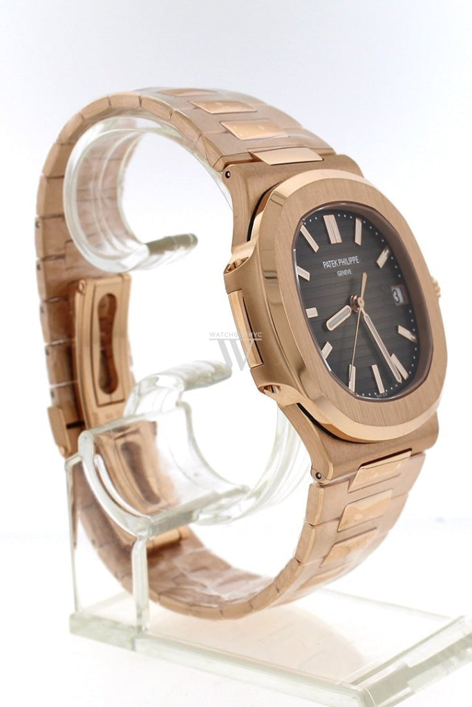 Patek Philippe Nautilus Brown Dial 18K Rose Gold Automatic Mens Watch 5711/1R-001