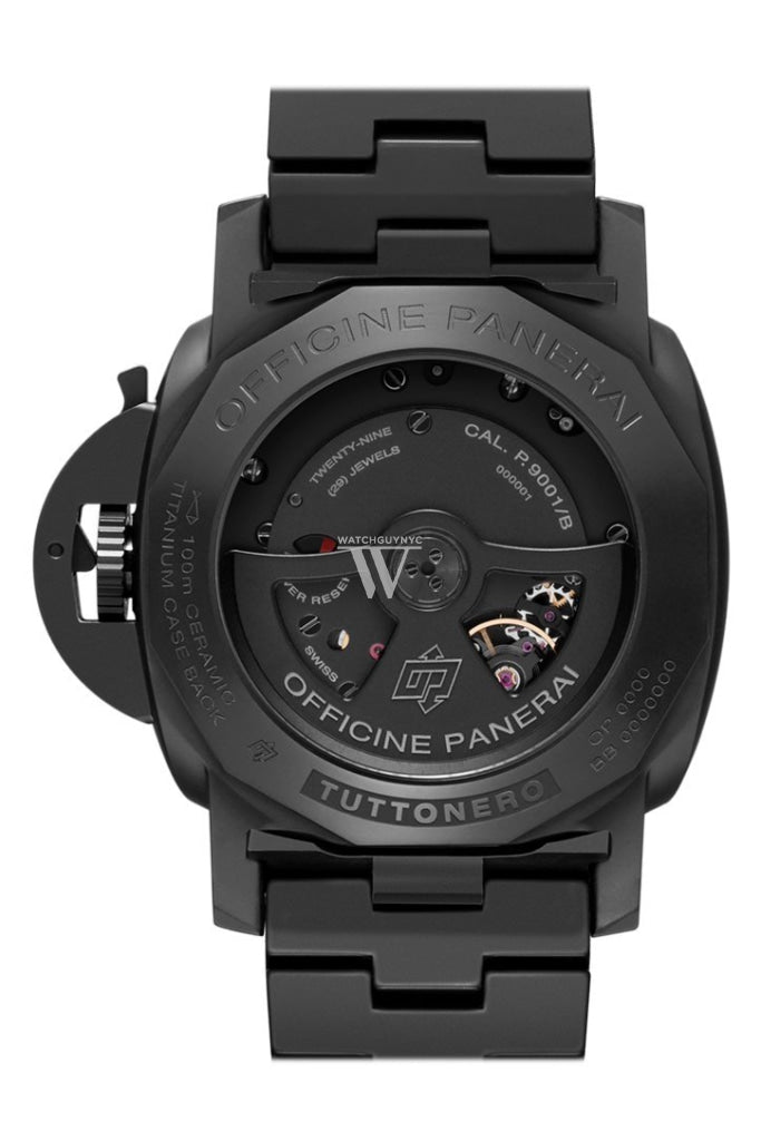 Panerai Tuttonero - Luminor 1950 3 Days Gmt Automatic Ceramica 44Mm Black Dial Mens Watch Pam00438