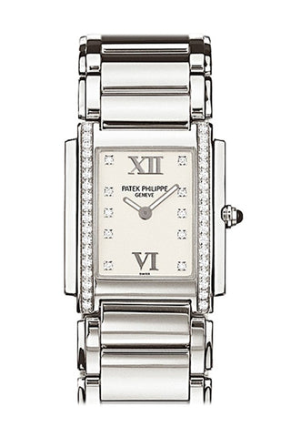 Patek Philippe Twenty-4 Ladies Steel Diamond Watch 4910/10-011