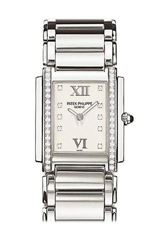 Patek Philippe Twenty-4 Ladies Steel Diamond Watch 4910/10-011
