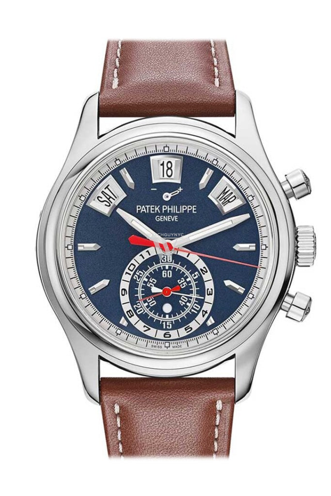 Patek Philippe Complications Chronograph Blue Dial Mens Watch 5960/01G-001