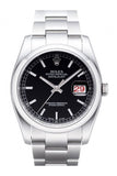 Rolex Datejust 36 Black Dial Stainless Steel Watch 116200 / None