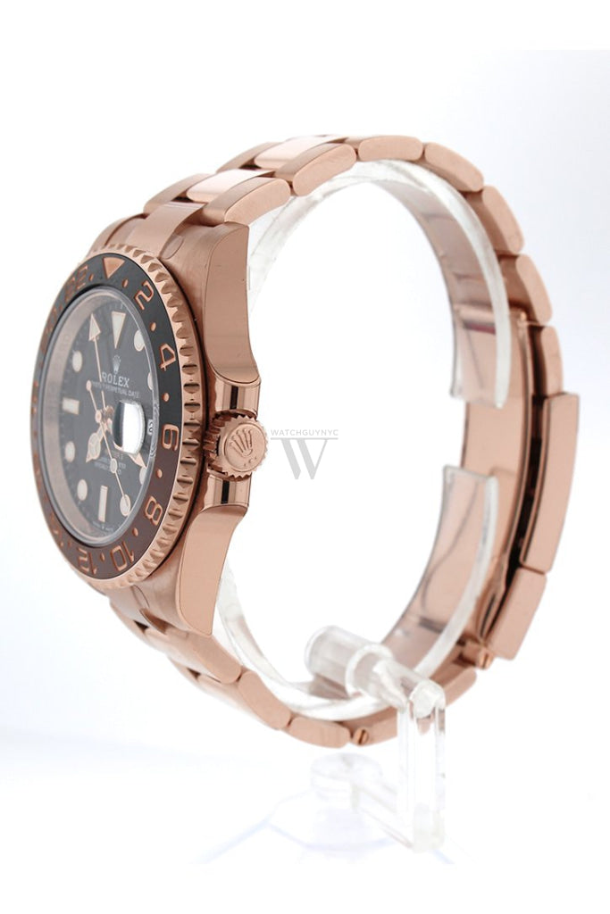 Rolex Gmt Master Ii Black Dial 18Kt Everose Gold Oyster Bracelet Mens Watch 126715Chnr 126715