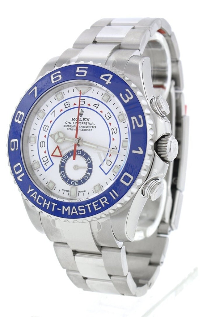 Rolex Yacht-Master Ii 44 White Dial Stainless Steel Mens Watch 116680