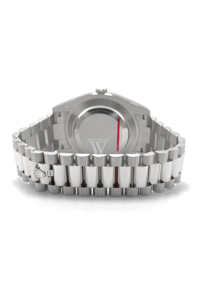 Rolex Day-Date Ii 41 Ice Blue Dial Platinum President Mens Watch 218206