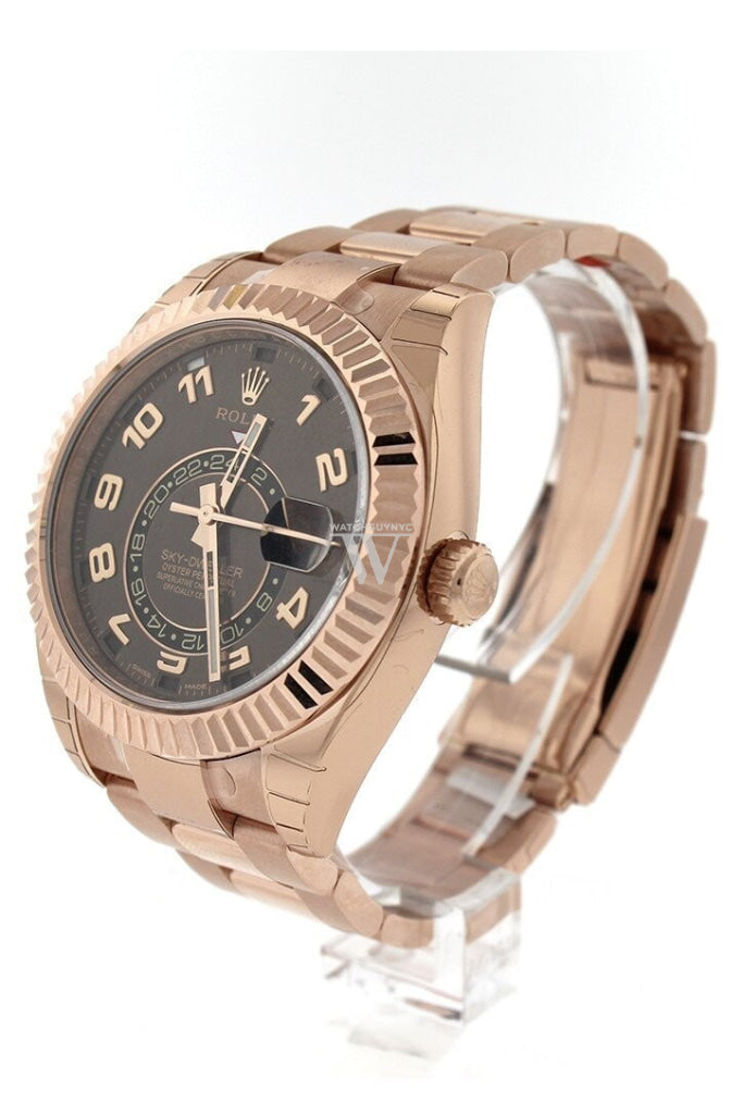 Rolex Sky-Dweller 42 Chocolate Dial Rose Gold Mens Watch 326935