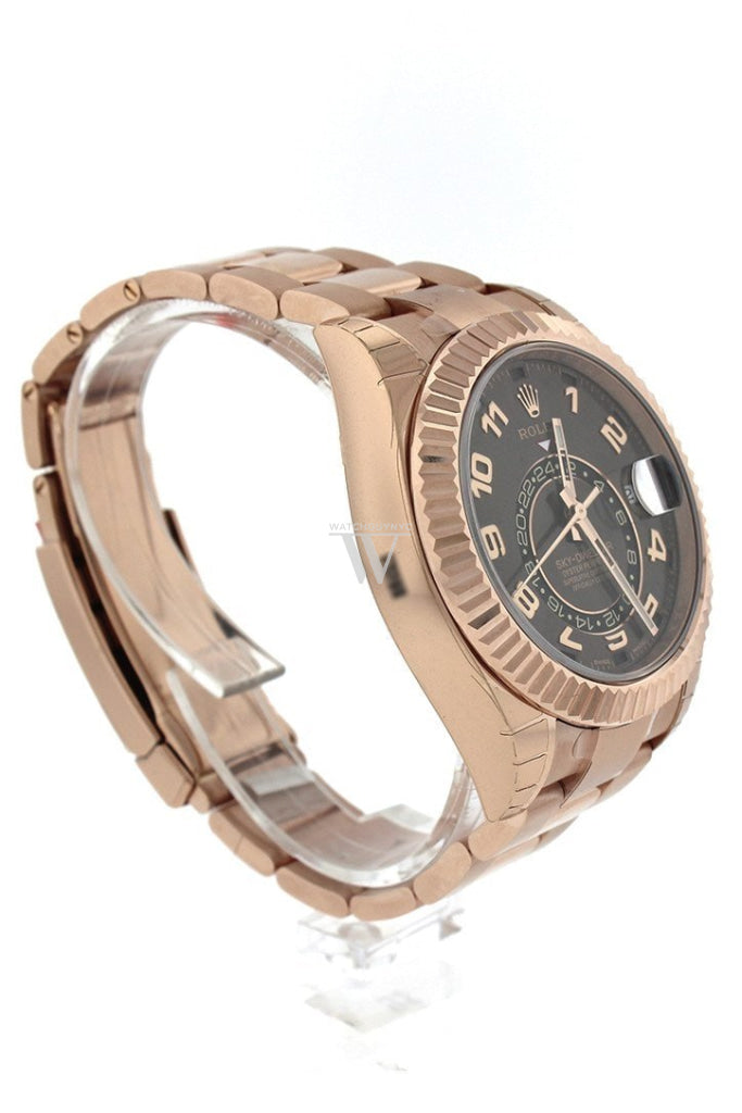 Rolex Sky-Dweller 42 Chocolate Dial Rose Gold Mens Watch 326935