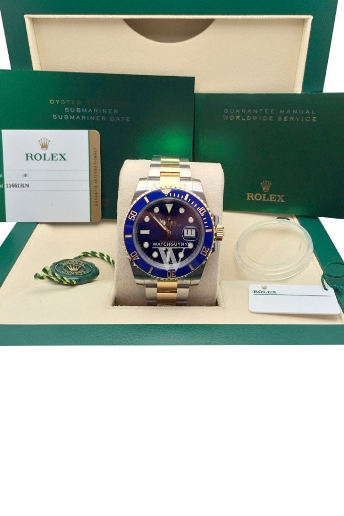 Rolex Submariner Date 40 Blue Dial Gold And Steel Watch 116613