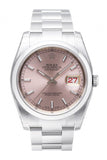 ROLEX Datejust 36 Pink Dial Stainless Steel Watch 116200