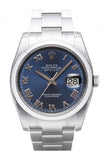 ROLEX Datejust 36 Blue Roman Dial Stainless Steel Watch 116200