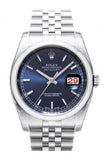 ROLEX Datejust 36 Blue Dial Steel Men's Watch 116200