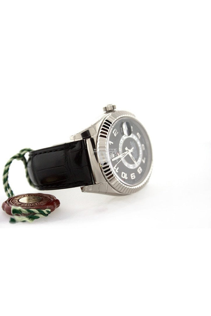Rolex Sky-Dweller 42 Black Arab Dial 18K White Gold Mens Watch 326139