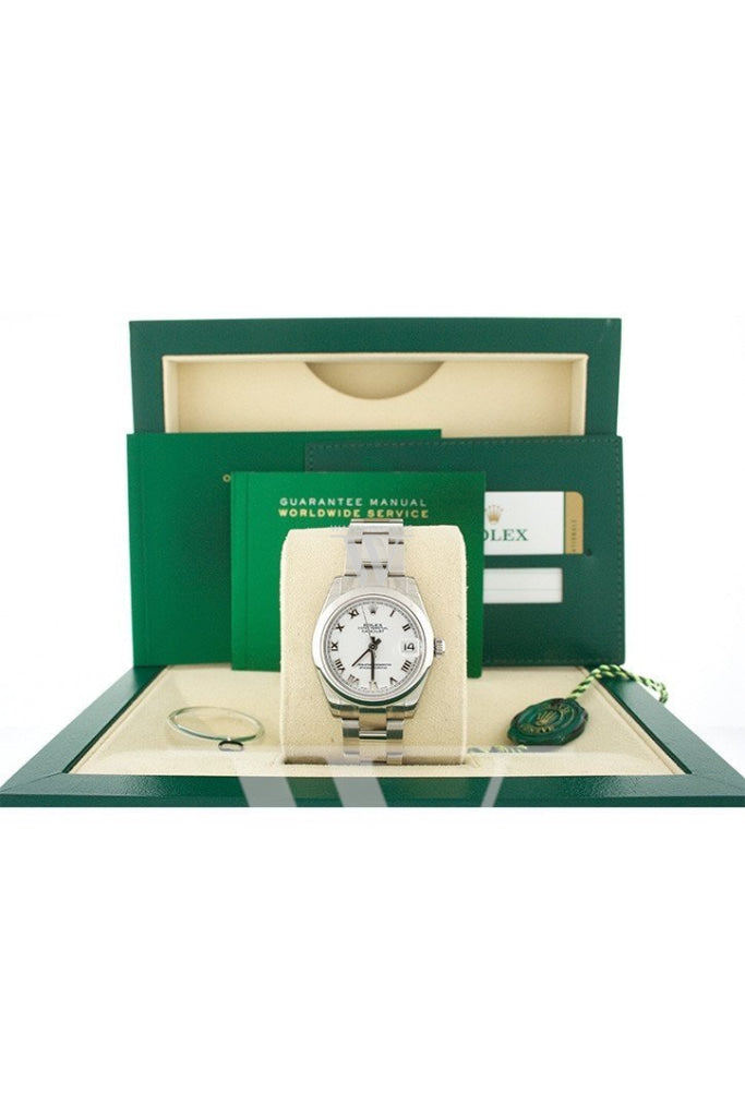 Rolex Datejust 31 White Roman Dial Steel Ladies Watch 178240