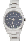 Rolex Oyster Perpetual 39 Blue Dial Steel Mens Watch 114300