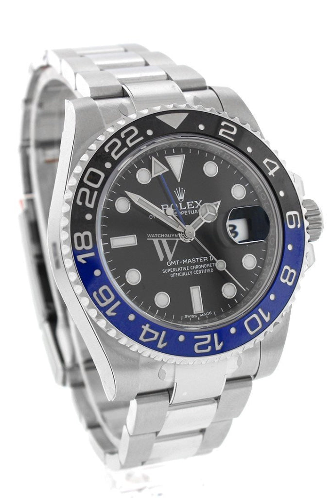 Rolex Gmt-Master Ii Batman 40 Black Dial Steel Mens Watch 116710Blnr