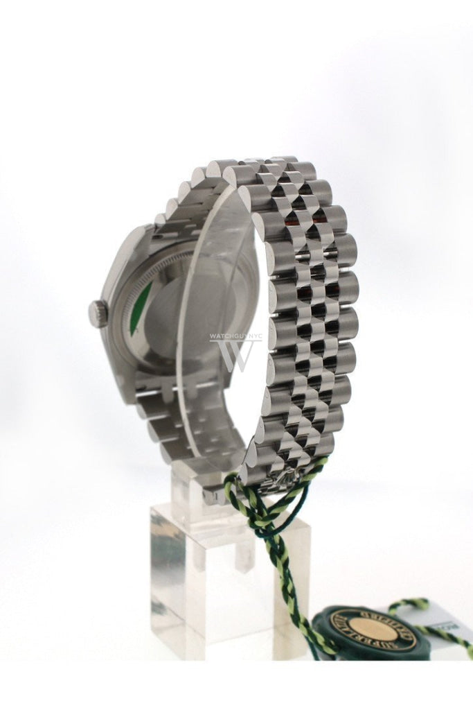 Rolex Datejust 36 Black Roman Dial Fluted Bezel Jubilee Mens Watch 116234