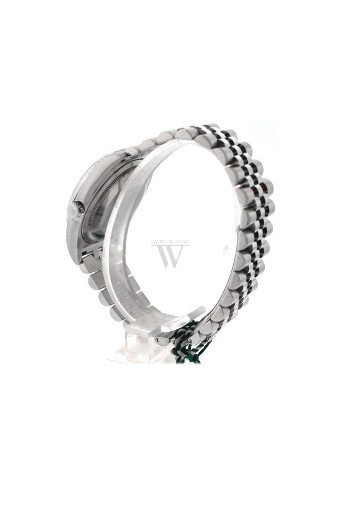 Rolex Datejust 36 White Roman Dial 18K Gold Mens Watch 116234